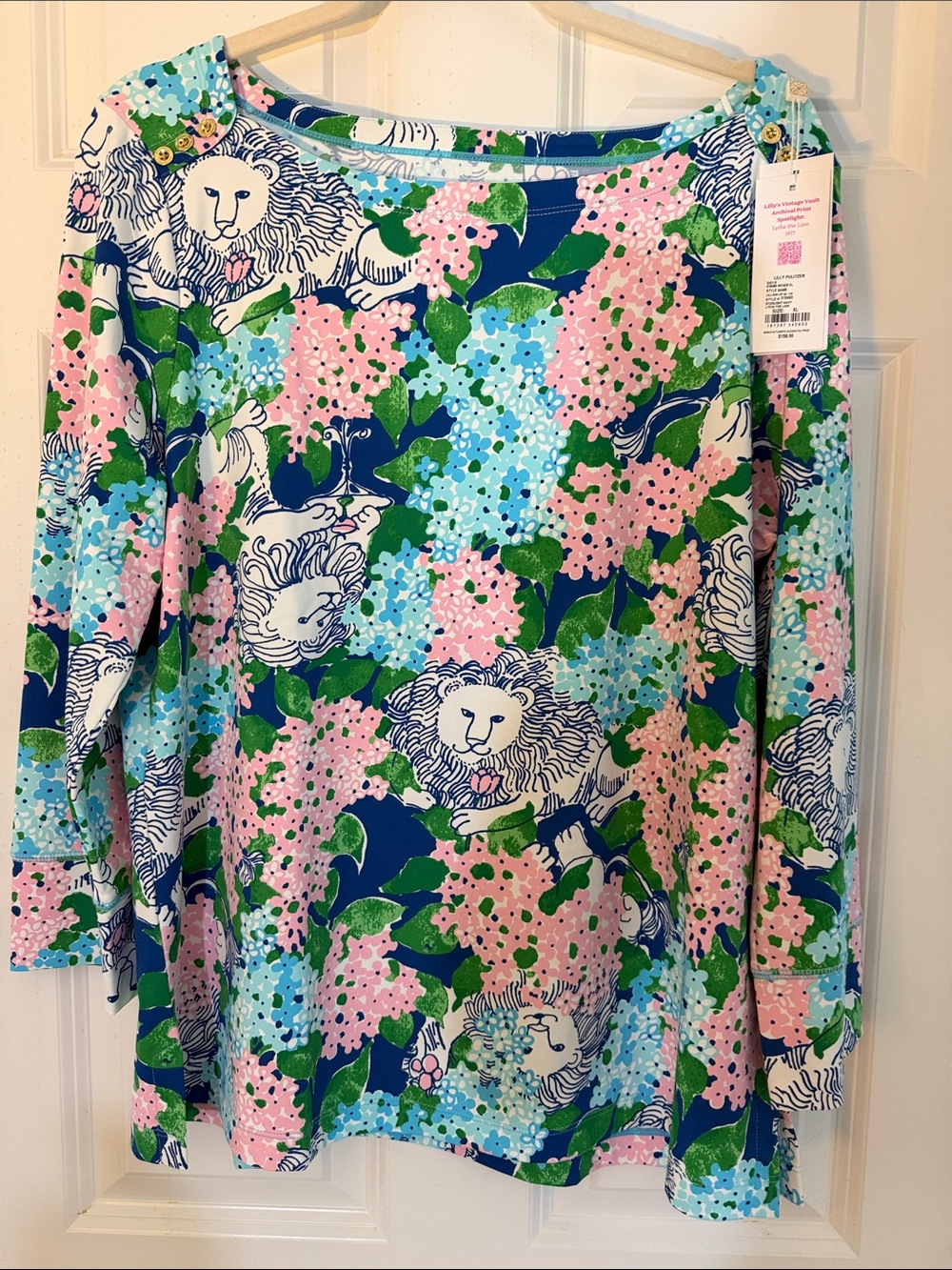 Lilly Pulitzer Chilly XL VINTAGE VAULT Print 1977 Lydia the Lion